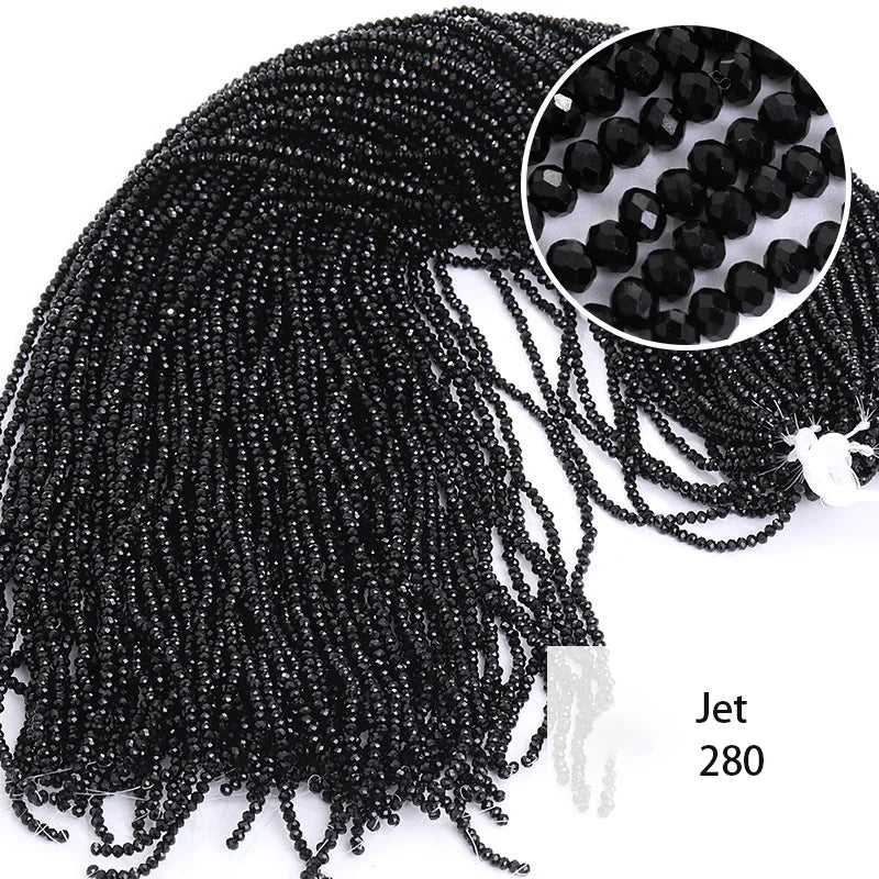 חרוזי קריסטל צבעוניים 2 מ"מ – איכות גבוהה לעיצוב ויצירה