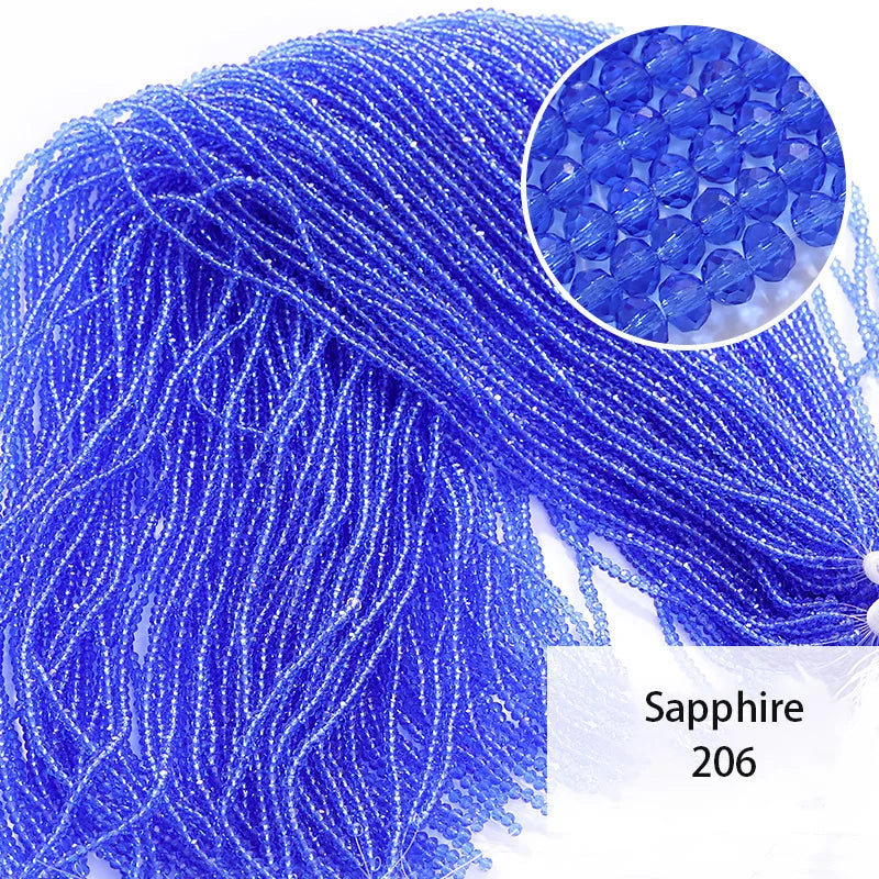 חרוזי קריסטל צבעוניים 2 מ"מ – איכות גבוהה לעיצוב ויצירה