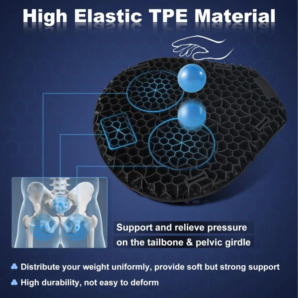 כרית מושב אוניברסלית מתנפחת לאופנוע בולם זעזועים כרית אוויר משודרגת לנוחות רכיבה