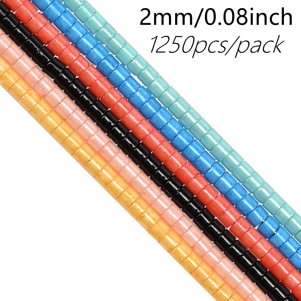 חרוזים יפנים זכוכית מיני 2 מ"מ – 1250 יחידות ליצירה ותכשיטים