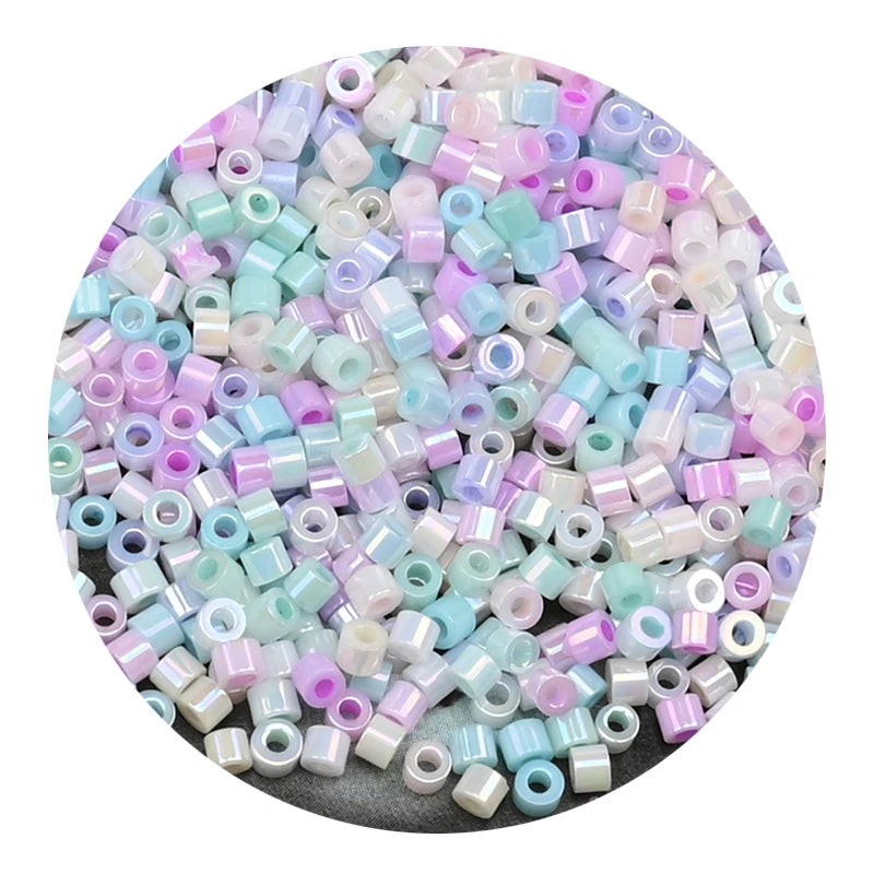 חרוזי זכוכית מיני 2 מ"מ צבעוניים