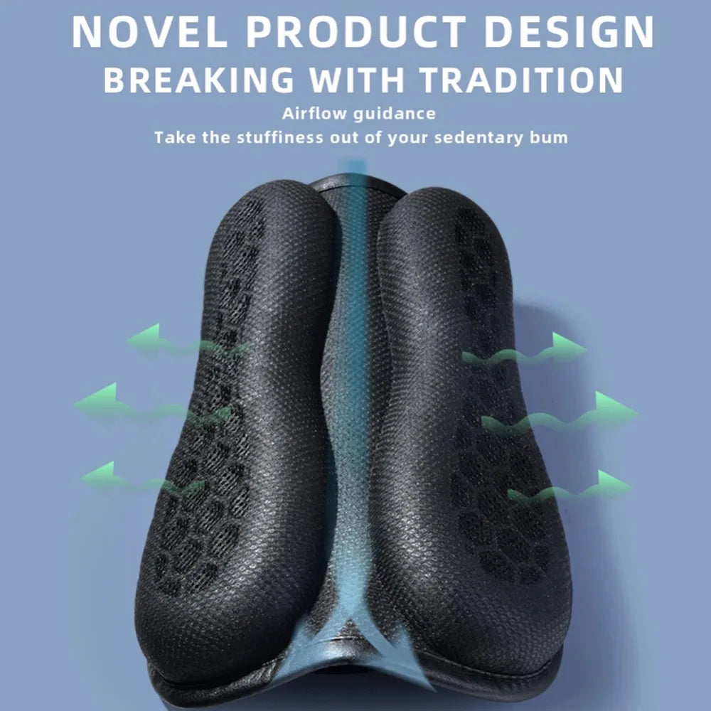 כרית מושב לאופנוע אורטופדית ג׳ל נוחות, אוורור ובלימת זעזועים