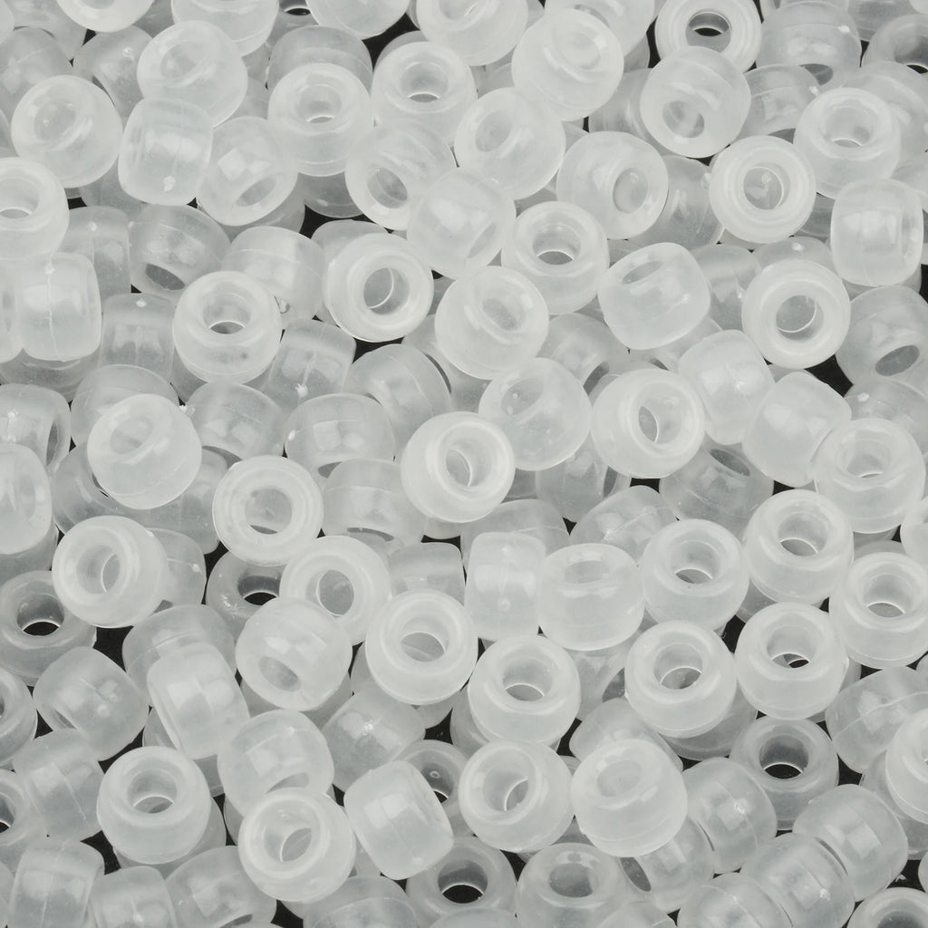 100 חרוזי פוני 6x9 מ"מ – חרוזים צבעוניים עם חור גדול ל־DIY ותכשיטים