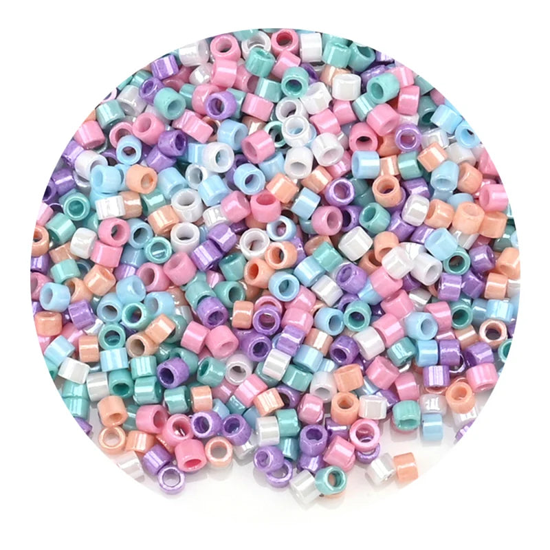 חרוזי זכוכית מיני 2 מ"מ צבעוניים