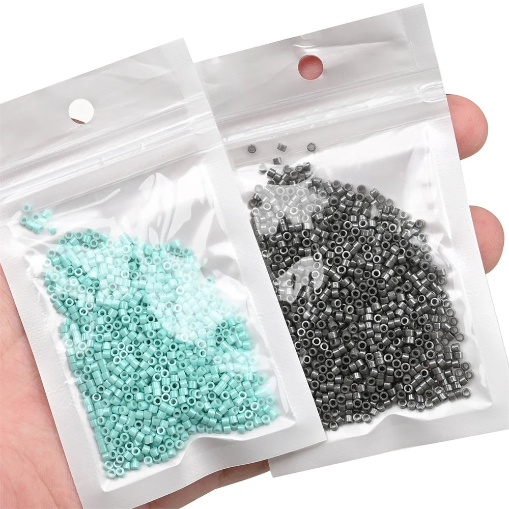 חרוזי זכוכית מיני 2 מ"מ צבעוניים